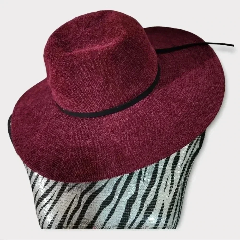 Marcus Adler- Polyester Wide Brim Burgandy Hat
